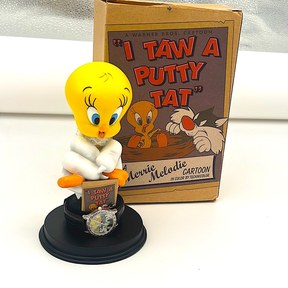 Fossil Watch, Ltd  Edition, + Looney Tunes Tweety Bird Bobble Head, NIB 1998